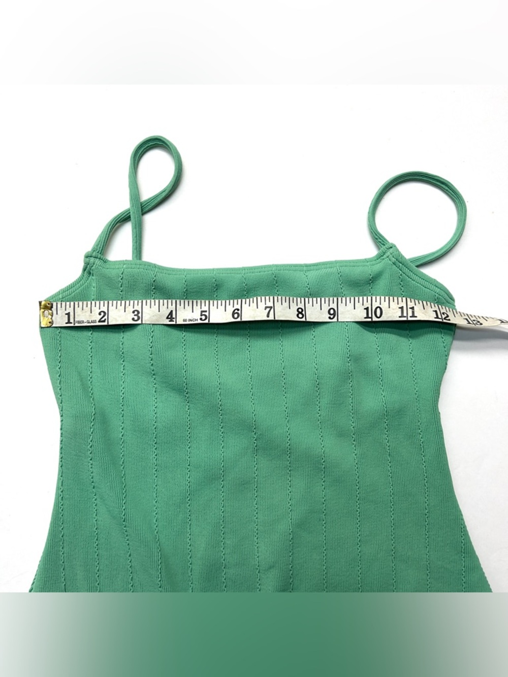 Billabong x Salty Blonde Sunset Rib Swimsuit in Mint Green High Leg - Picture 11 of 12